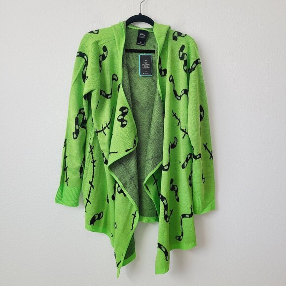 Her Universe Nightmare Before Christmas Oogie Boogie Cardigan Size M Green - Picture 1 of 3